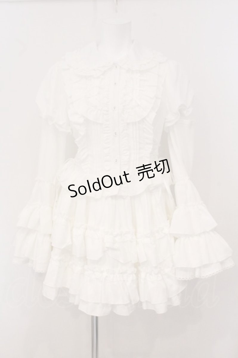 画像1: Snowdrop to Saint Maria / ゴシックフリルセットアップ M シロ O-26-05-16-073-LO-OP-IG-OS (1)