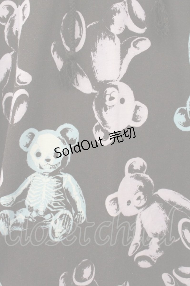 画像2: Drug Honey / スケルトンテディプルパーカー  ブラック×ブルー系 O-26-05-16-084-PU-TO-IG-OS (2)