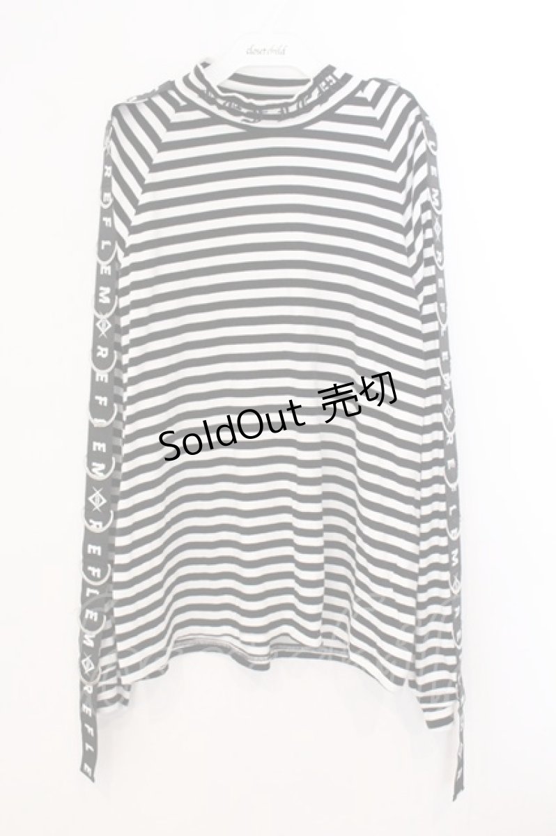 画像1: REFLEM / DリングモックネックLSカットソー  ブラック×ホワイト O-26-05-16-010-PU-TO-IG-ZI (1)