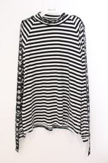 画像1: REFLEM / DリングモックネックLSカットソー  ブラック×ホワイト O-26-05-16-010-PU-TO-IG-OS (1)