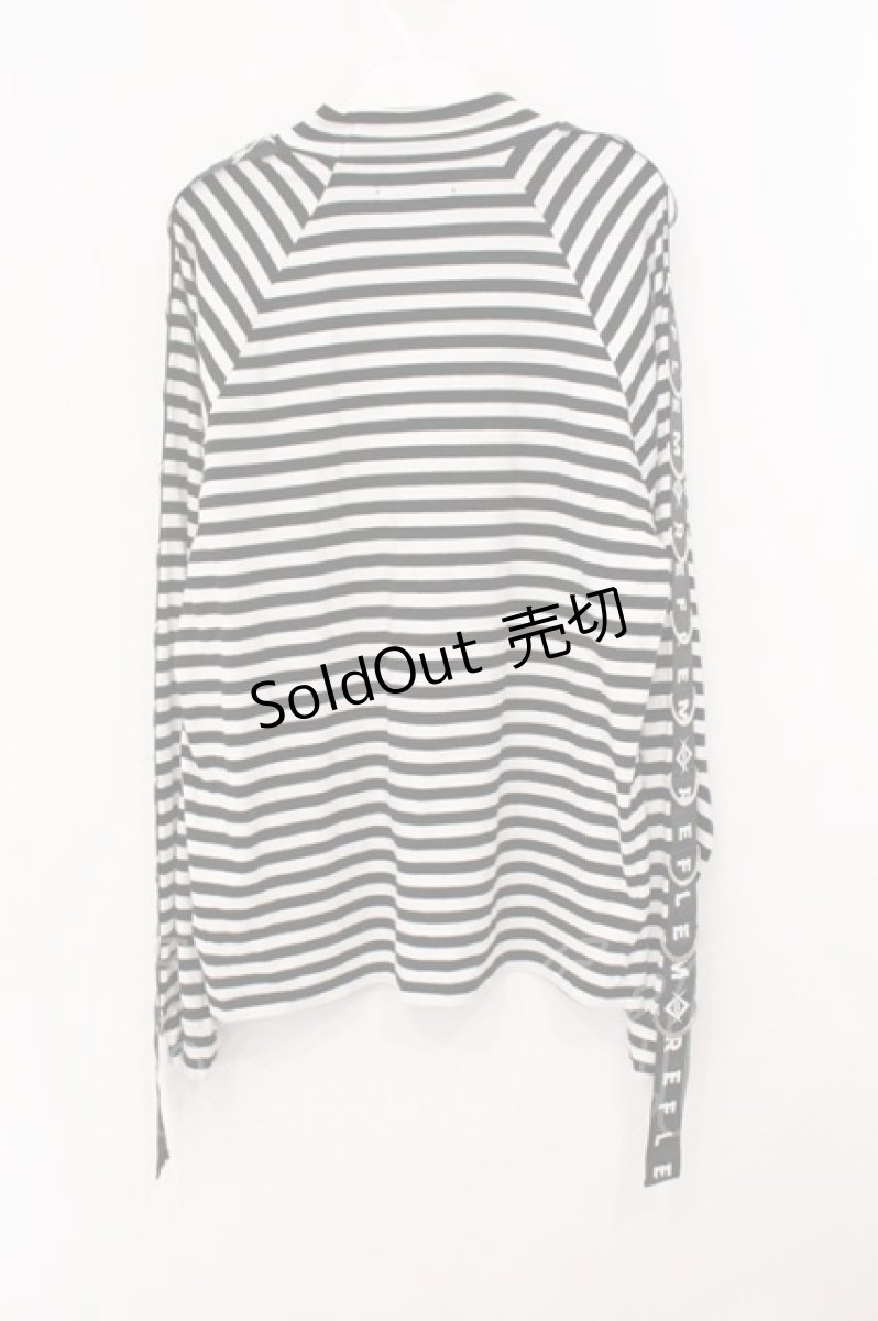 画像4: REFLEM / DリングモックネックLSカットソー  ブラック×ホワイト O-26-05-16-010-PU-TO-IG-ZI (4)