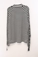 画像4: REFLEM / DリングモックネックLSカットソー  ブラック×ホワイト O-26-05-16-010-PU-TO-IG-OS (4)