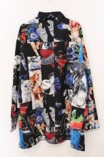 画像3: TRAVAS TOKYO / 太リボン総柄シャツ  マルチ O-26-05-16-011-PU-BL-IG-OS (3)