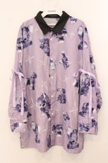 画像1: TRAVAS TOKYO / くま総柄ネクタイ付きシャツ/Myriad of bears shirts with tie  ラベンダー O-26-05-16-013-PU-BL-IG-OS (1)
