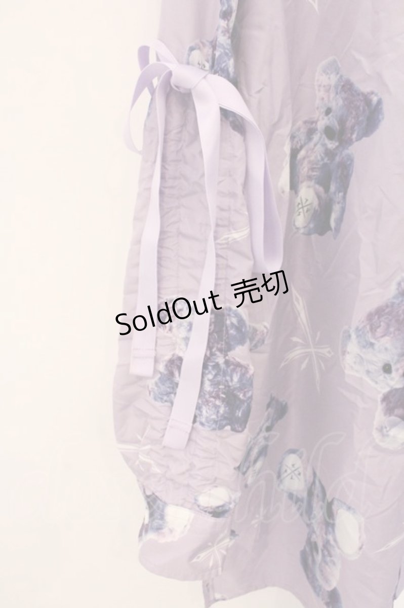 画像2: TRAVAS TOKYO / くま総柄ネクタイ付きシャツ/Myriad of bears shirts with tie  ラベンダー O-26-05-16-013-PU-BL-IG-ZI (2)