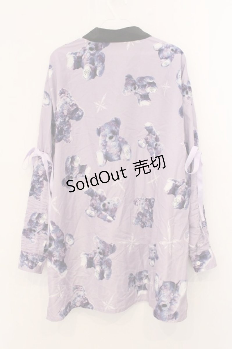画像3: TRAVAS TOKYO / くま総柄ネクタイ付きシャツ/Myriad of bears shirts with tie  ラベンダー O-26-05-16-013-PU-BL-IG-ZI (3)