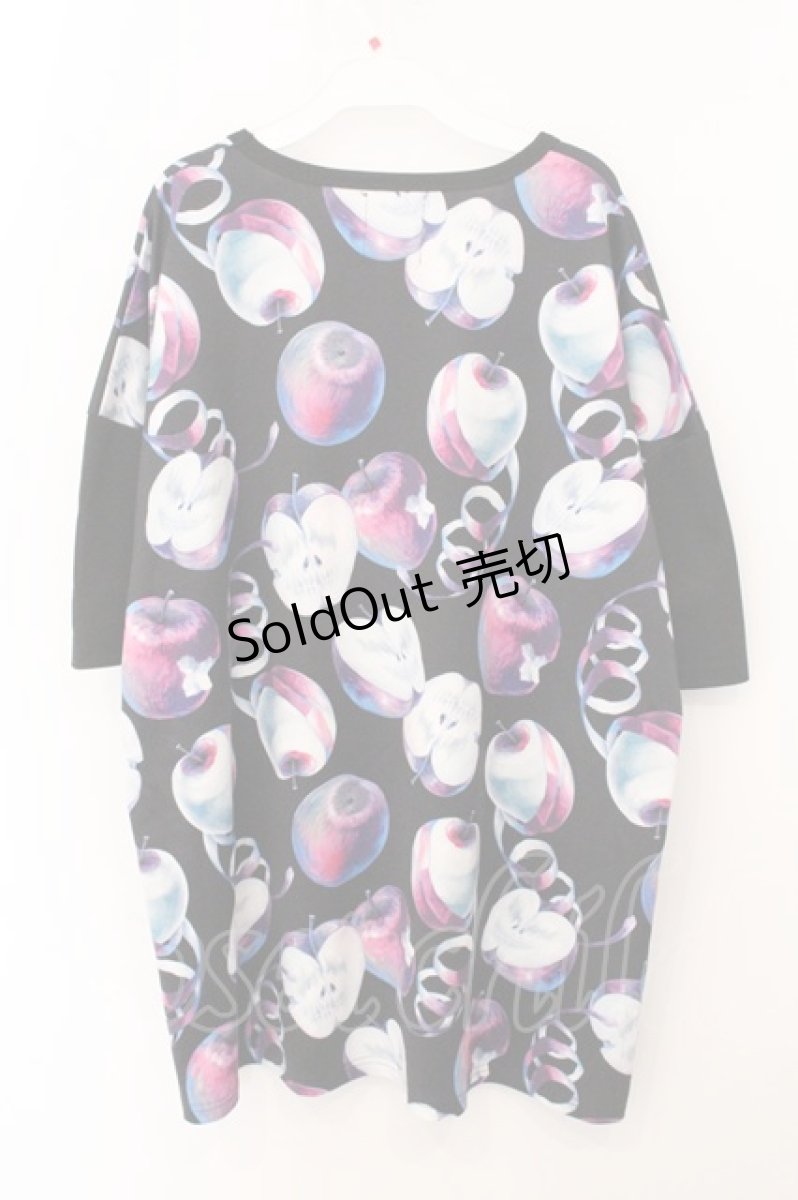 画像3: Drug Honey / 毒蜜リンゴ裾切替ビックシルエットシャツ  ブラック×パープル O-26-05-16-014-PU-TO-IG-ZI (3)