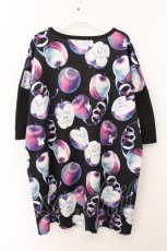 画像3: Drug Honey / 毒蜜リンゴ裾切替ビックシルエットシャツ  ブラック×パープル O-26-05-16-014-PU-TO-IG-OS (3)