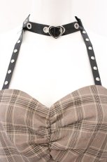 画像2: DARK IN LOVE / Punk checked layer prom corset dress（パンクチェックレイヤープロムコルセットドレス） S ベージュ O-26-05-16-017-PU-OP-IG-OS (2)