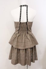 画像3: DARK IN LOVE / Punk checked layer prom corset dress（パンクチェックレイヤープロムコルセットドレス） S ベージュ O-26-05-16-017-PU-OP-IG-OS (3)
