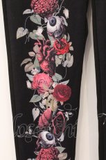 画像2: Drug Honey / 臓器の花園 柄レギンス  ブラック O-26-05-16-019-PU-PA-IG-OS (2)