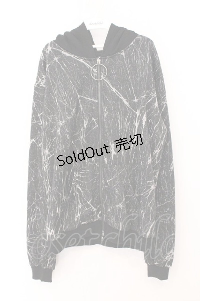 画像1: KRY CLOTHING / 「MARBLE」パーカー  ブラック系 O-26-05-16-024-PU-TO-IG-OS (1)
