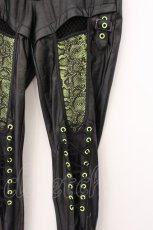画像2: PUNK RAVE / Punk colorful leggings（パンクカラフルレギンス）  ブラック×グリーン O-26-05-16-027-PU-PA-IG-OS (2)