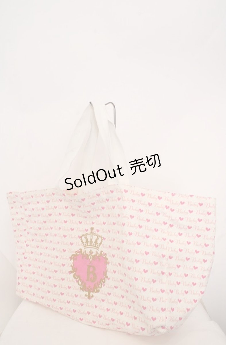 画像2: BABY,THE STARS SHINE BRIGHT / プリドロプリントトートBag  オフシロ×ピンク O-26-05-17-059-BA-BG-IG-ZTK059 (2)