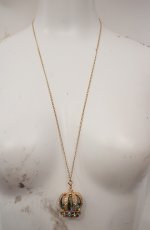 画像2: Chalmiere / 河原町オーパ店オープン記念ノベルティ クラウンネックレス  ゴールド×ブルー O-26-05-17-008-AX-AC-IG-OS (2)