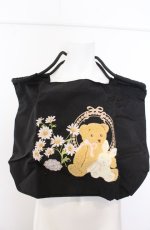 画像1: m petit by misako / TT*AMクマエコバッグ  クロ O-26-05-17-067-LO-BG-IG-OS (1)