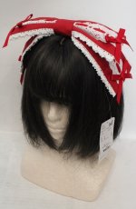 画像1: Chalmiere / 梯子レースリボン型ヘッドドレス  アカ O-26-05-17-016-AX-AC-IG-OS (1)
