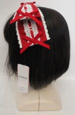 画像3: Chalmiere / 梯子レースリボン型ヘッドドレス  アカ O-26-05-17-016-AX-AC-IG-OS (3)