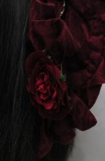 画像2: metamorphose / Dim lightハーフボンネット  ワイン O-26-05-17-018-ME-AC-IG-OS (2)