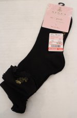 画像1: m petit by misako / AMCSNIレースロゴ 23-25cm クロ O-26-05-17-027-LO-ZA-IG-OS (1)