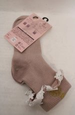 画像2: m petit by misako / AMCSNIレースロゴ 23-25cm ピンク O-26-05-17-028-LO-ZA-IG-OS (2)