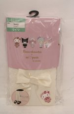 画像1: m petit by misako / AMキティリボンタイツ 23-25cm シロ O-26-05-17-033-LO-ZA-IG-OS (1)
