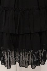 画像2: ATELIER PIERROT / Three-Tiered Ruffle Chiffon Skirt シフォンスカート  ブラック O-26-05-18-005-EL-SK-OW-OS (2)