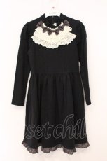 画像1: Shirley Temple / ドットリボンジャボ風カットワンピース 150cm クロ O-26-05-18-036-ET-OP-IG-OS (1)