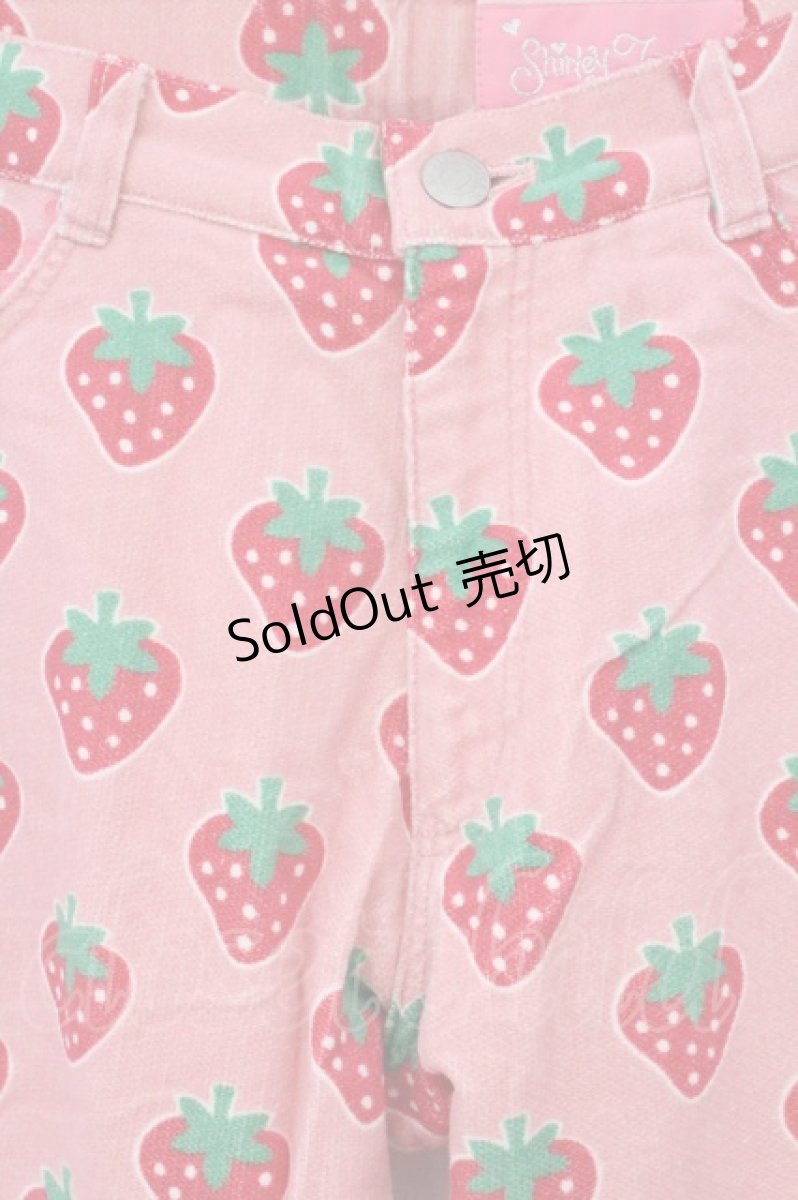 画像2: Shirley Temple / いちご起毛パンツ 160cm ピンク O-26-05-18-038-ET-PA-IG-OS (2)