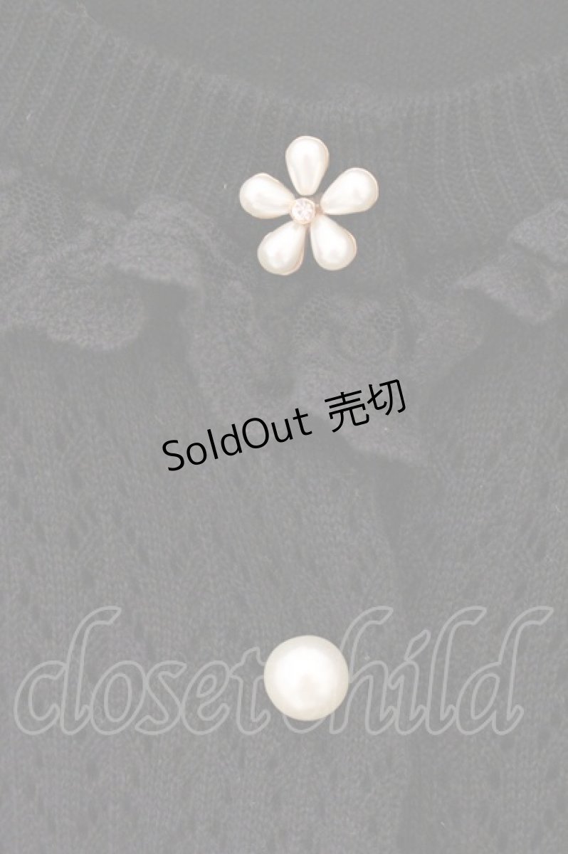 画像2: axes femme POETIQUE / 透かし編みボレロ M クロ O-26-05-18-040-AX-TO-IG-OS (2)