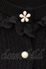 画像2: axes femme POETIQUE / 透かし編みボレロ M クロ O-26-05-18-040-AX-TO-IG-OS (2)