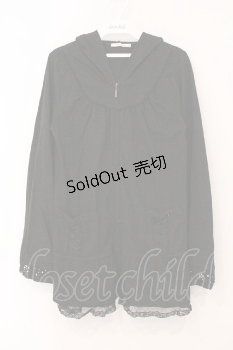 画像1: axes femme / レースアップポケットパーカー M クロ O-26-05-18-043-AX-TO-IG-OS (1)