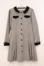 画像1: Fi.n.t / Heleneミニチェックワンピース  クロ系 O-26-05-18-045-CA-OP-IG-OS (1)