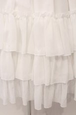 画像2: ATELIER PIERROT / Three-Tiered Ruffle Chiffon Skirt シフォンスカート  ホワイト O-26-05-18-006-EL-SK-OW-OS (2)
