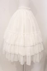 画像3: ATELIER PIERROT / Three-Tiered Ruffle Chiffon Skirt シフォンスカート  ホワイト O-26-05-18-006-EL-SK-OW-OS (3)