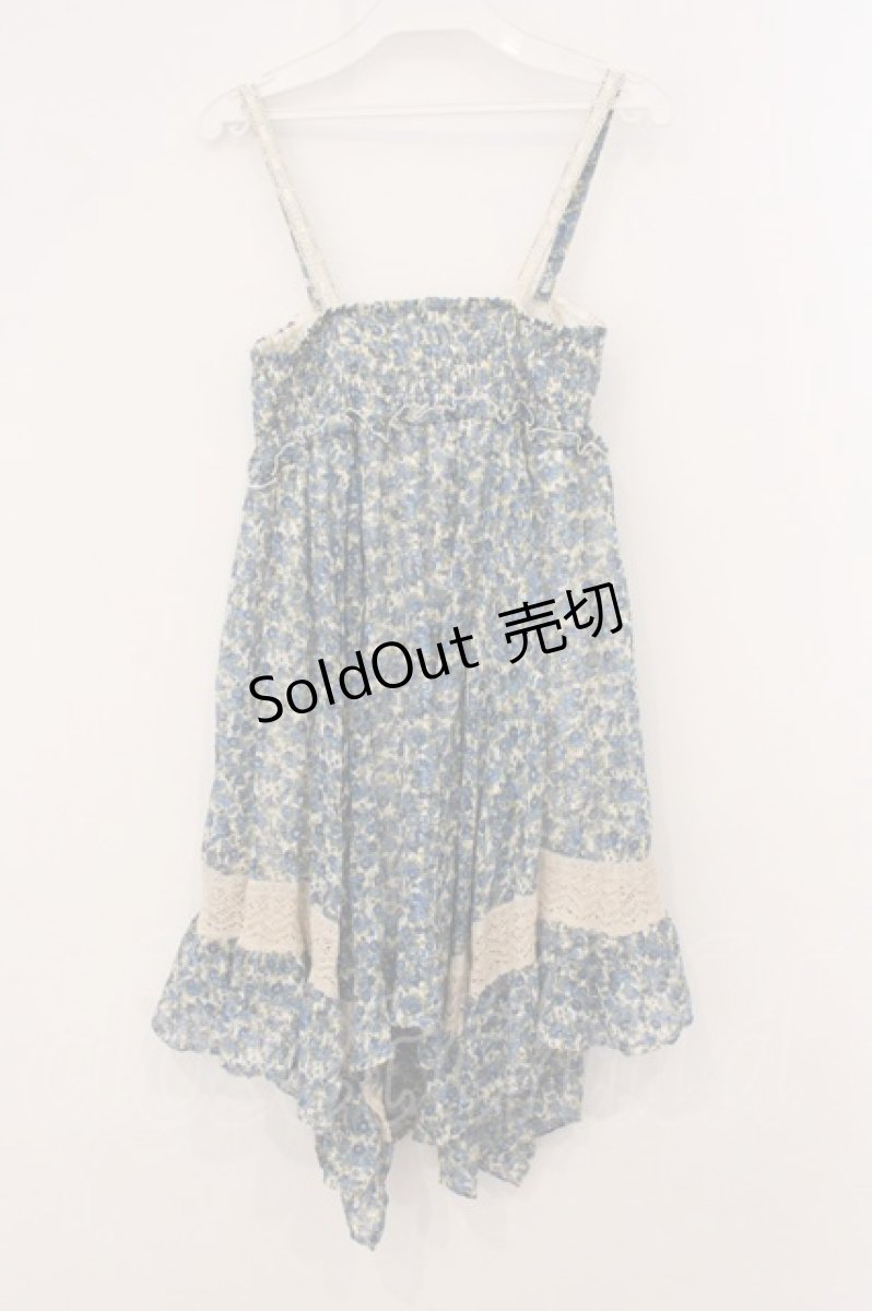 画像3: axes femme / 小花柄2WAYチュニック M ブルー×アイボリー O-26-05-18-049-AX-TO-IG-OS (3)