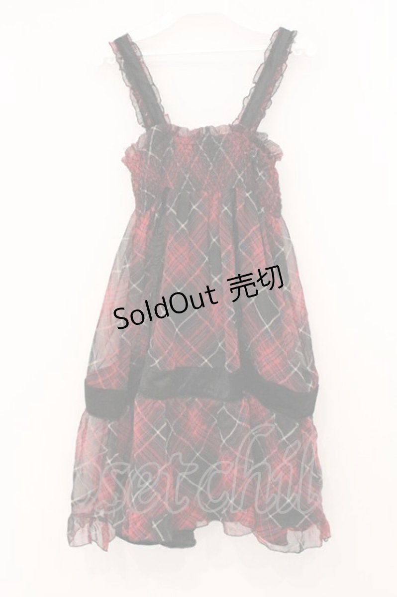 画像3: axes femme / ベロア配色キャミチュニ  アカ×クロ O-26-05-18-053-AX-TO-IG-OS (3)