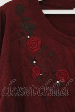 画像2: axes femme POETIQUE / ドリーム刺繍入りカーディガン M アカ O-26-05-18-057-AX-TO-IG-OS (2)