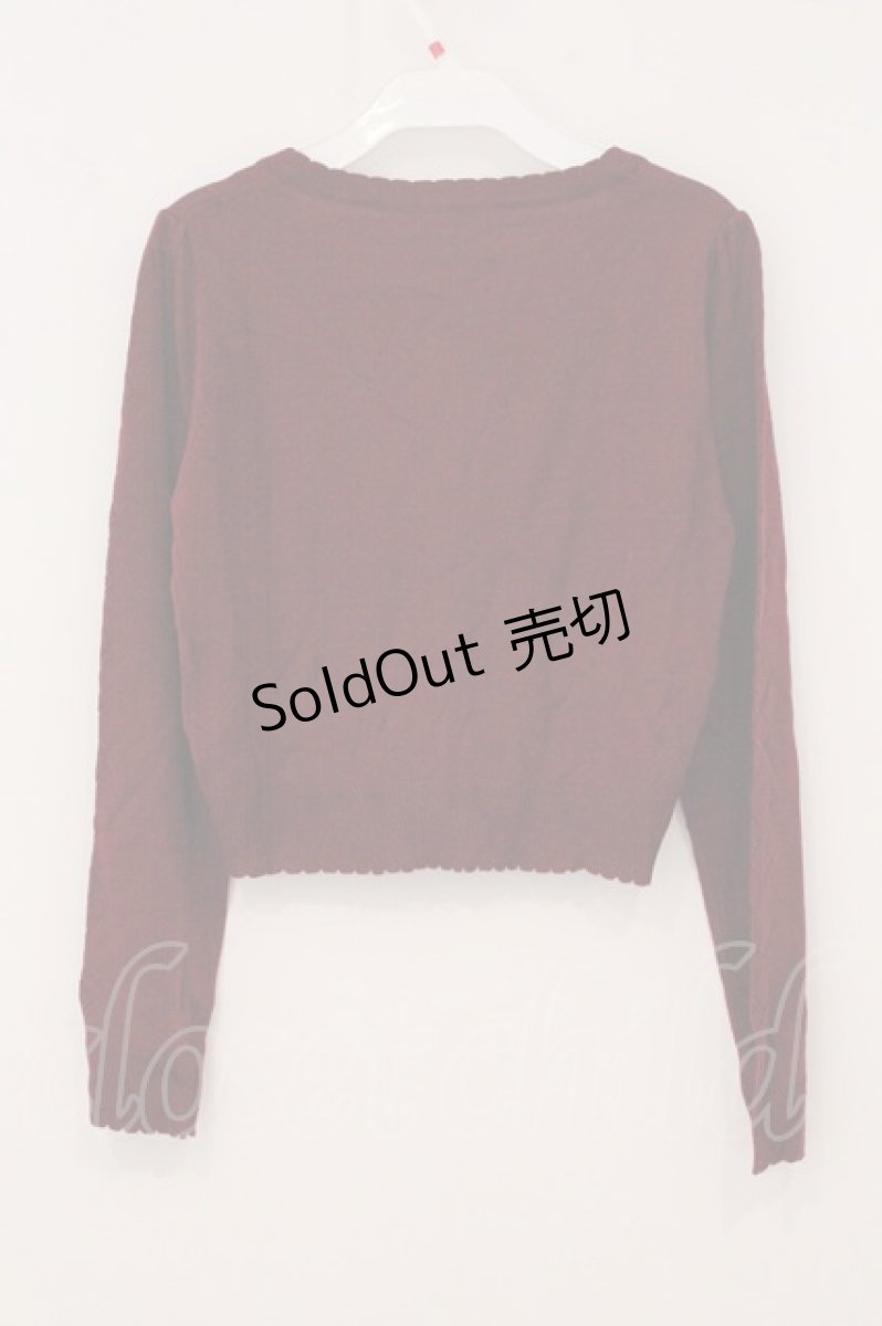 画像3: axes femme POETIQUE / ドリーム刺繍入りカーディガン M アカ O-26-05-18-057-AX-TO-IG-OS (3)
