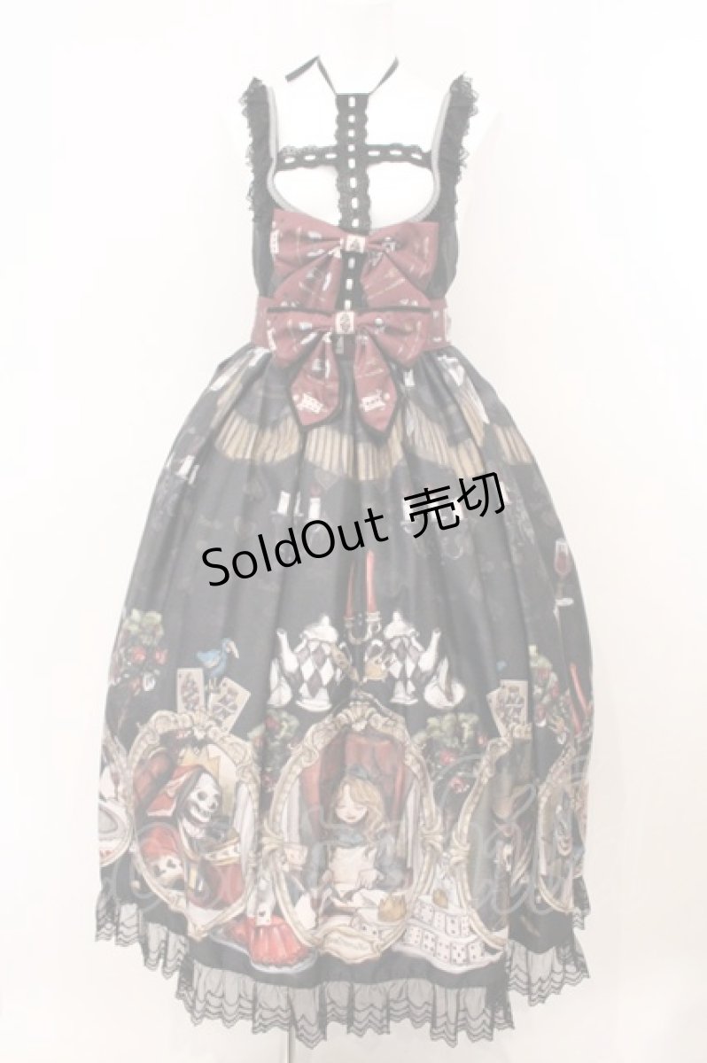 画像1: Royal Princess Alice / Dark Alice Tea Party・まくらくらまコラボジャンパースカート  クロ O-26-05-18-008-LO-OP-OW-OS (1)