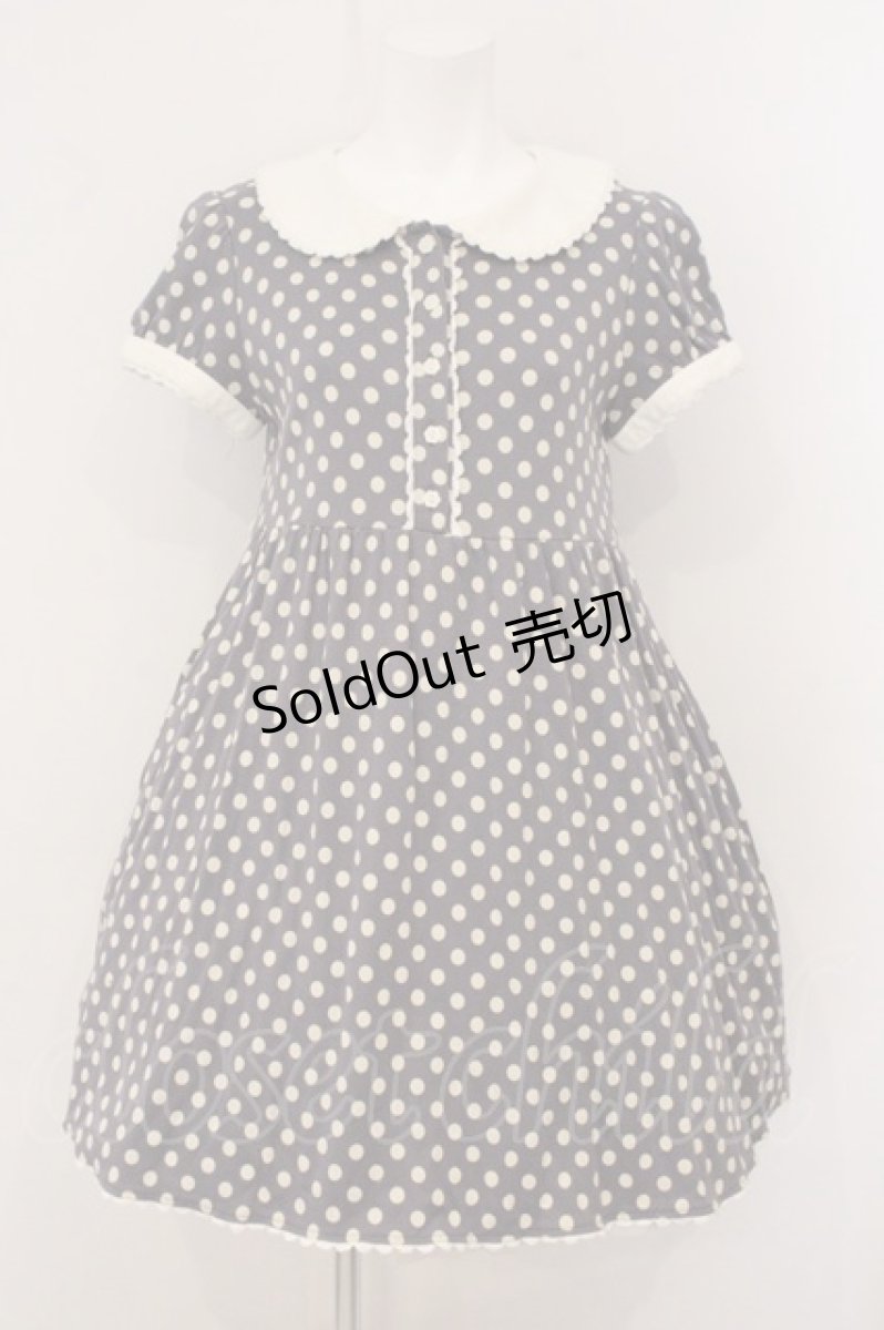 画像1: Angelic Pretty / Girly Dotカットワンピース  グレー O-26-05-18-010-AP-OP-IG-OS (1)