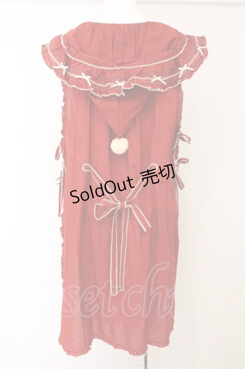 画像5: PINK HOUSE / ウィンターフォレストトリート刺繍タブリエ  アカ O-26-05-18-016-LO-OP-OW-OS (5)