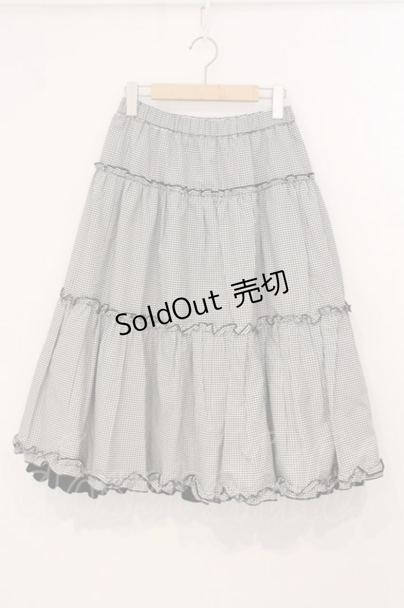 画像1: m petit by misako / NINA'Sギャザースカート L クロ×ギンガム O-26-05-19-038-LO-SK-IG-OS (1)