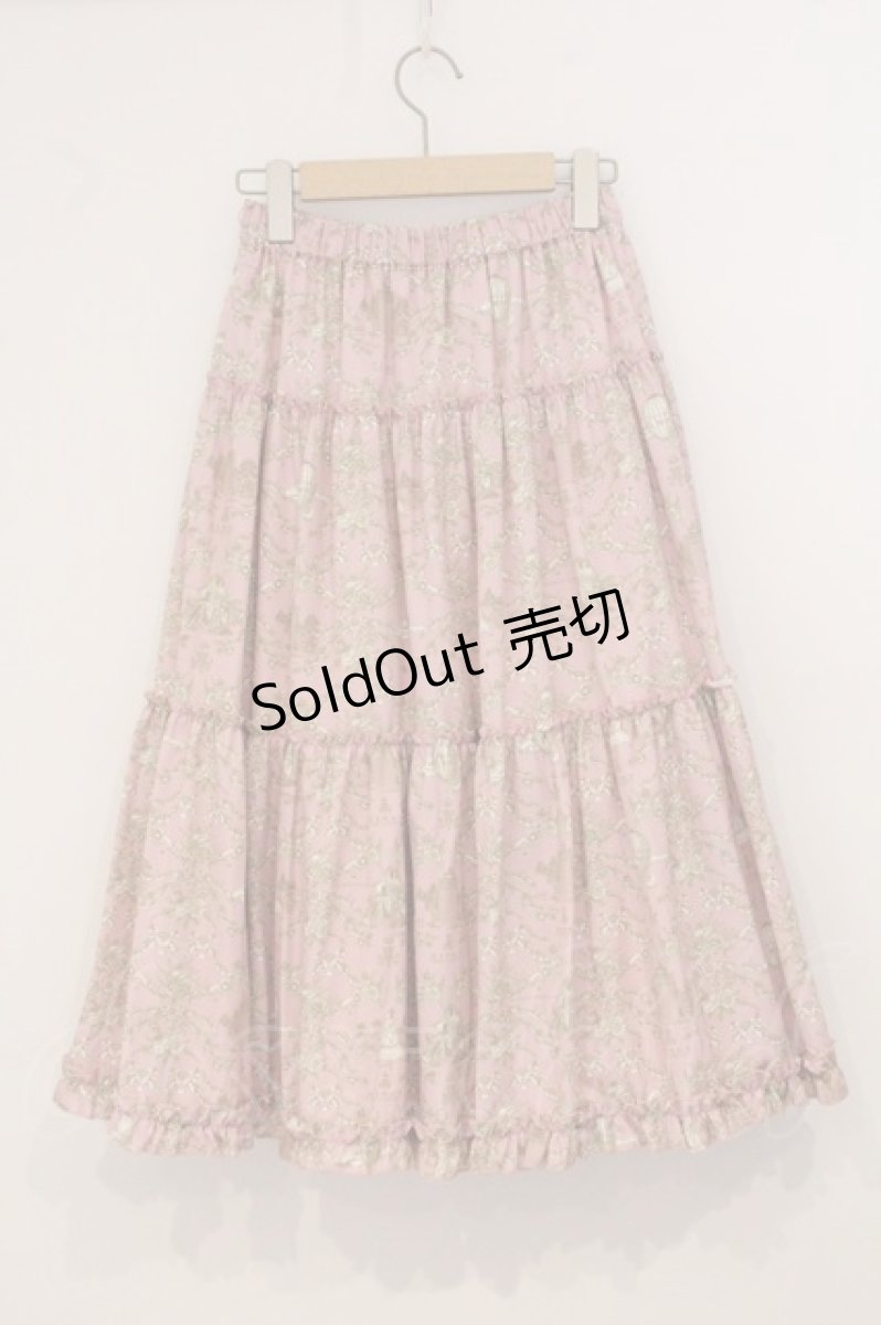 画像3: m petit by misako / NINA'Sギャザースカート M ピンク×アイボリー O-26-05-19-040-LO-SK-IG-OS (3)