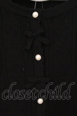 画像2: m petit by misako / AM*ハート透かしニットカーディガン L クロ O-26-05-19-042-LO-TO-IG-OS (2)