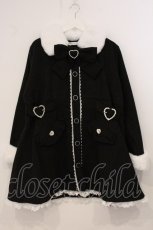 画像1: DearMyLove / ハートたっぷりフリルAラインファーコート 4L クロ×シロ O-26-05-19-045-LO-CO-OW-OS (1)
