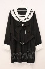 画像1: DearMyLove / セーラービジューレースフリルワンピース 4L クロ×シロ O-26-05-19-049-LO-OP-OW-OS (1)