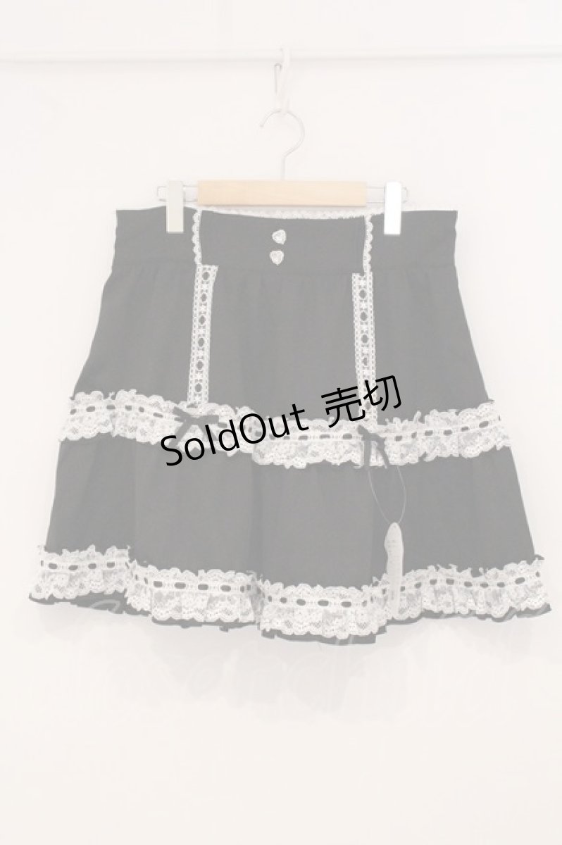 画像1: DearMyLove / ハシゴレースティアードスカート 4L クロ×シロ O-26-05-19-059-LO-SK-OW-OS (1)