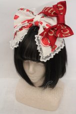 画像1: To Alice / StrawberryRabbitプリントリボンカチューシャ  アイボリー O-26-05-19-1038-LO-AC-IG-OS (1)