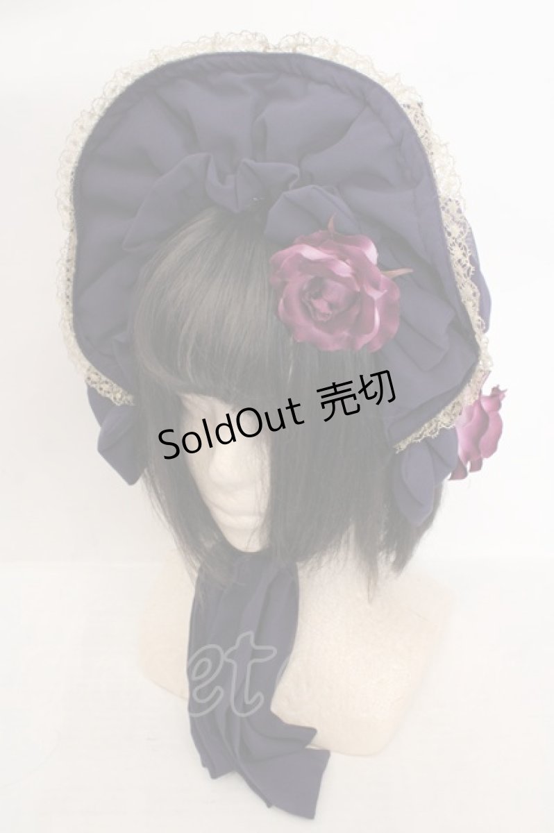 画像1: metamorphose / シフォンハーフボンネット  パープル O-26-05-19-1043-ME-AC-IG-ZTK048 (1)